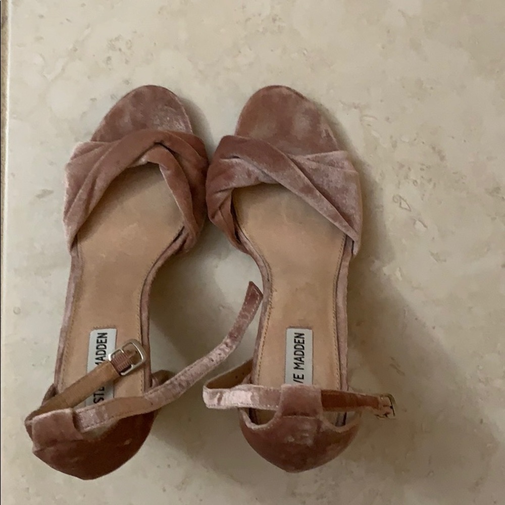 Blush Velvet Heels
